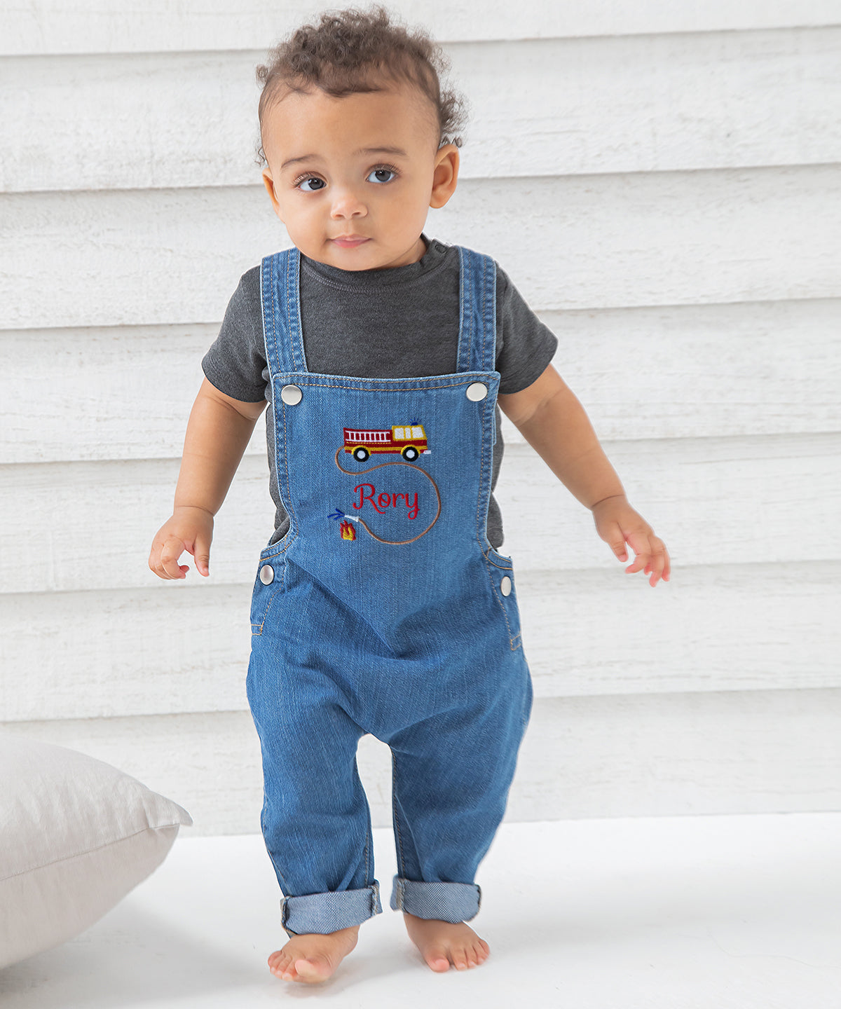 Baby Fire Engine Dungarees